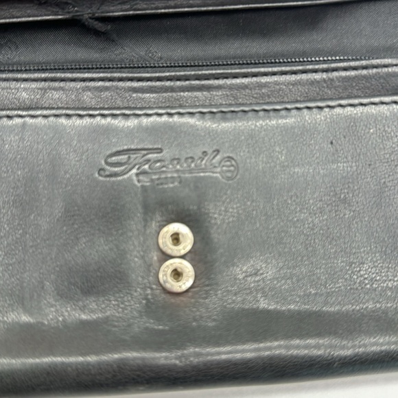 Fossil Black Leather Vintage Standard Size Wallet - Picture 3 of 10